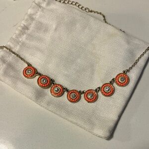 Elegant Orange and Gold Necklace